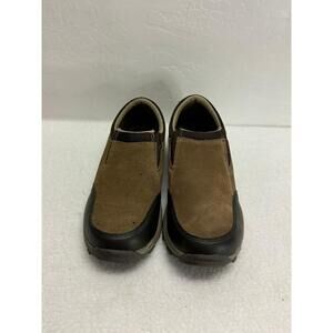 George Brown Suede Rugged Slip On Slippers With Black Trim Mens Shoes Size 13